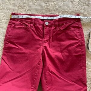 Loft, Size 6, 28, Red Pants, Modern Straight, NWT